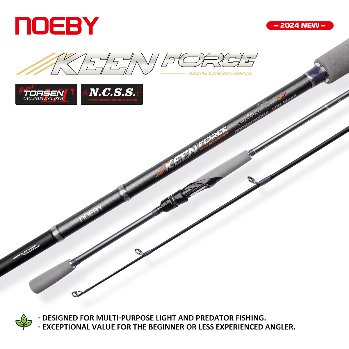 Fishing Rod Surf - NOEBY Light Game Spinning Rod 2.04m-2.9m